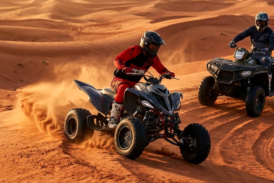 Solo Quad Biking, Open Desert Red Dunes ATV - Desert Rescue Dubai